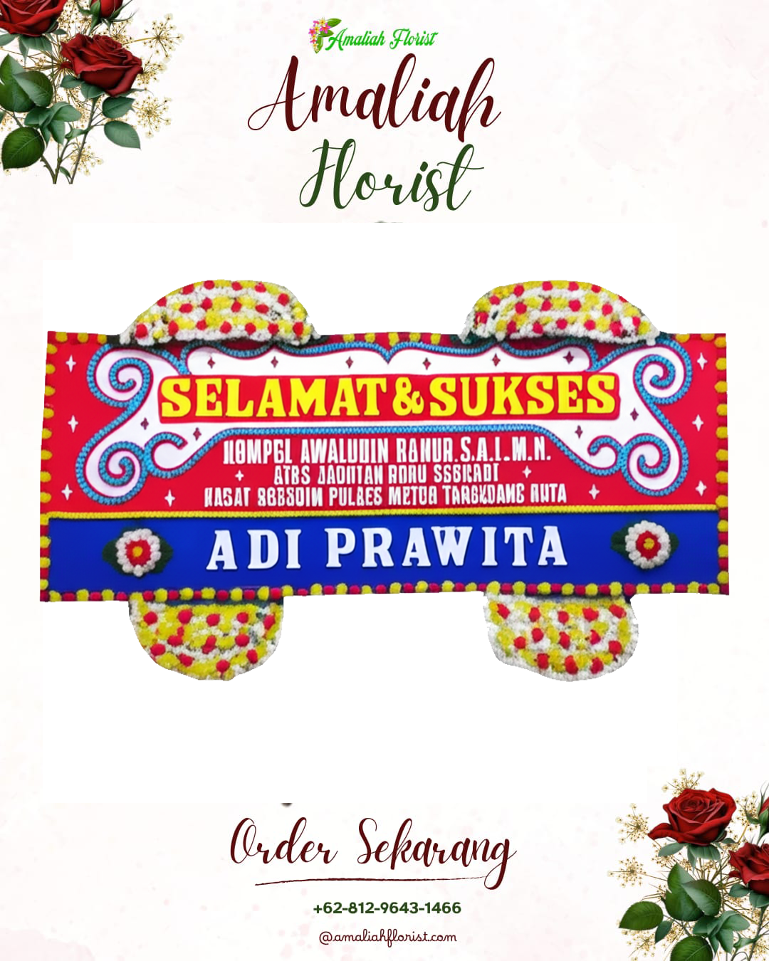 Papan Bunga Ucapan Selamat Widang